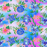 Blank Quilting Sunrise Garden Floral Pink Fabric By The Yard Flowering Plants