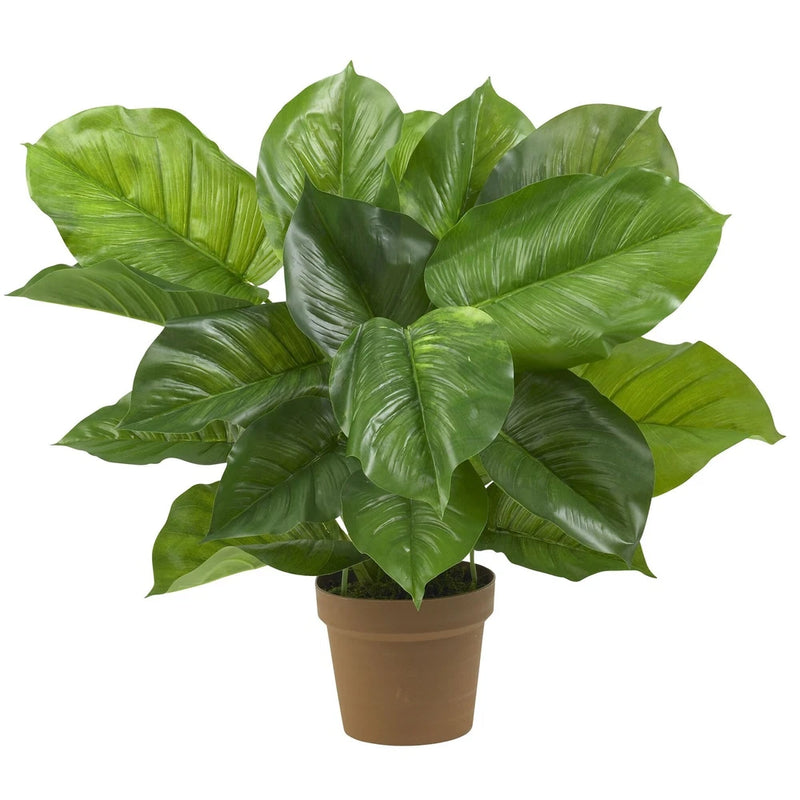 Large Leaf Philodendron Silk Plant Real Touch Realistic Nearly Natural Decor Green Plant