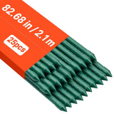 VEVOR Garden Stakes Tomato Stakes 25 Pack 82.68 inch Plastic Coated Metal Sticks Garden Plants