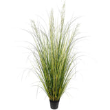 Artificial Grass Plant 5ft Tall with 7 White Silk Reed Flowers | Faux Indoor Pampas Grass