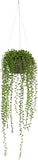 Lifelike String of Pearl Hanging Plant Basket for Home Decor Green Plant