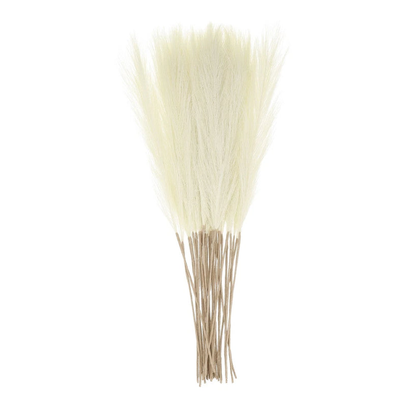 20pcs Dried Faux Pampas Grass 21" Artificial Pampas Grass Decor Beige Pampas Grass
