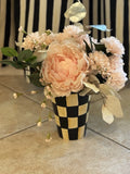 McKenzie Child INSPIRED Pink Peony Arrangement 12Ó Handpainted Pot Peony