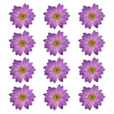 12 Pcs Artificial Daisies Flower Heads, Fake Chrysanthemum Heads, Purple Daisies