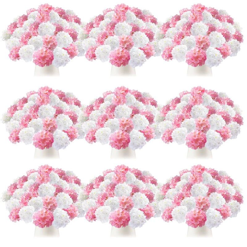 Tigeen 100 Pcs Hydrangea Artificial Flowers Bulk 7.48 Inch Artificial Hydrang... Hydrangea