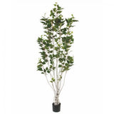 Potted Birch Tree Faux Plants And Trees Green Plant