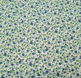 Quilter's Calicos BTY Marshall Dry Goods Floral Flowers Blue Green on Light Tan Flowering Plants
