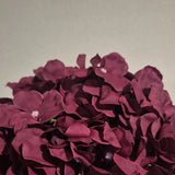 Artificial Burgundy Hydrangea Flower Arrangement Fabric Plastic Centerpiece Hydrangea