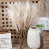 10PCS Artificial Pampas Grass Bouquet Ð Silk Faux Reed Flowers for Boho Wedding Pampas Grass