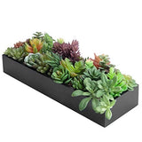 MyGift Artificial Succulent Centerpiece,15.75 Inch Faux Succulents Arrangement Green Plant