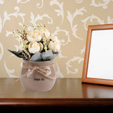 HD Artificial Ceramic Vase Flowers Fake Rose Peony Home Wedding Party Decor MG Peony