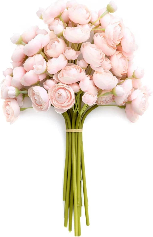 18Pcs Mini Ranunculus Artificial Flowers for DIY Bouquet Wedding Filler Flowers Ranunculus