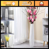 Large White Ceramic Floor Vase 17.7" for Pampas Grass & Flowers - Modern Home De Pampas Grass