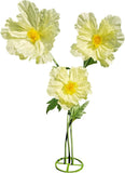 Giant Yellow Peony Artificial Flowers - 3PCS Waterproof Decorative Blooms Peony
