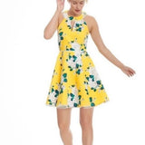 Draper James Lemon Yellow Hydrangea Row Payton Cotton Sun Dress Size 10 Hydrangea