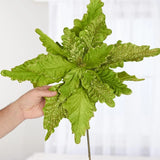 38" Tall Light Green Glittered Velvet Poinsettia Spray Stem Green Plant