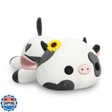 Onsoyours 9 Inch Cow Plush with Sunflower Headwear, Cute Milk Love Cow Flower Sunflower