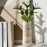 White Vessel 13 Inch Tall Large Floor Vase Wedding & Housewarming Ceramic Pampas Pampas Grass