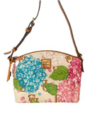 Dooney & Bourke Hydrangea Monogram Penny Crossbody Cream EUC Hydrangea