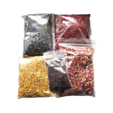 Dried Flower Petals Lot, Calendula, Pink Rose, Hibiscus, Blue & Pink Cornflower Dried Flower