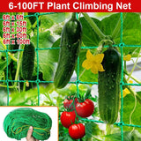 6-100ft Plant Trellis Netting Garden Heavy Duty Polyester Grow Net +Square Mesh Garden Plants
