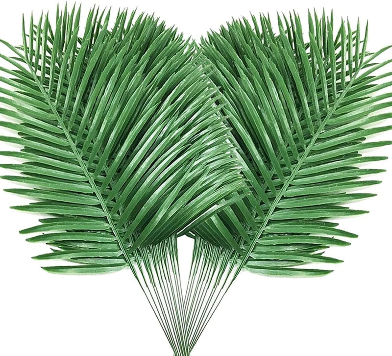 24Pack Palm Leaves Branches for Palm Sunday Artificial Plants Fake Palms Frond T Green Plant