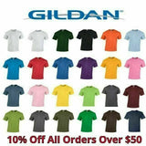 Gildan Mens T Shirts 5000 Solid Heavyweight Cotton Short Sleeve Blank Tee S-3XL Roses