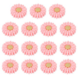 20mm Silicone Flower Beads, 15 Pcs Sunflower Bead, Pink Yellow Sunflower