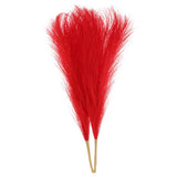 2pcs Faux Pampas Grass 17 Inch 10 Stem Artificial Grass for Decor Red Pampas Grass