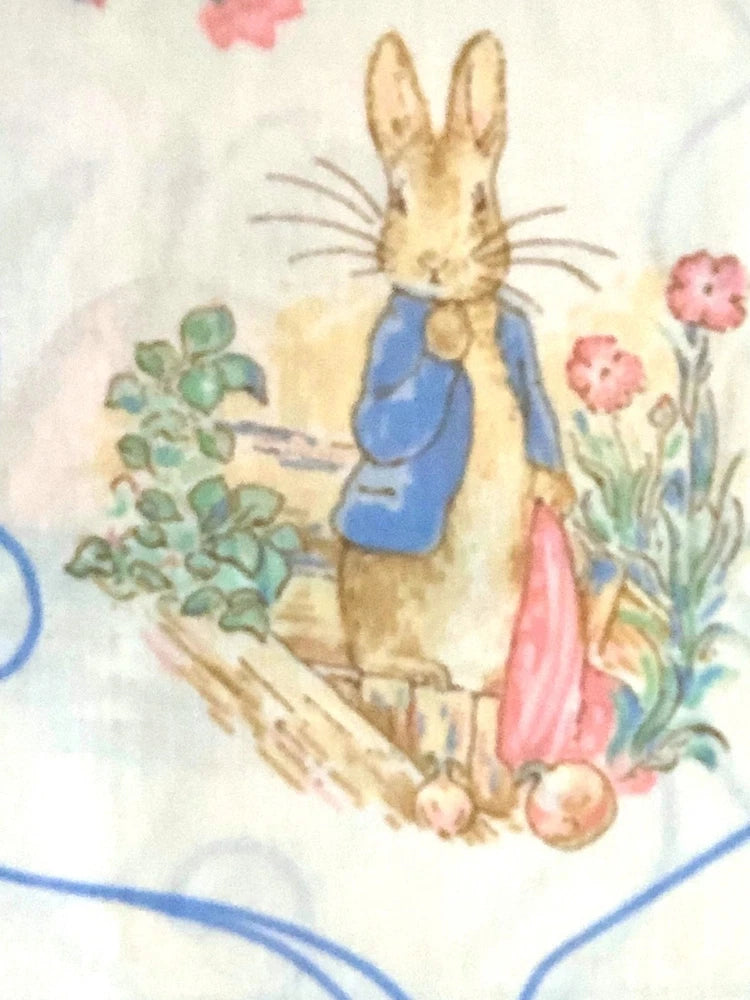RARE 44"x42"Pink carnations Beatrix Potter Peter Rabbit  Frederick Warne 1992 Carnation