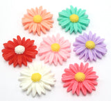 20 Mixed Color Large Flatback Resin Daisy Flower Sunflower Cabochons 26mm(1") Sunflower