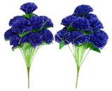 (2pcs) Purple Carnation 18" Bushes Silk Flower Indoor Outdoor All Season BP#2216 Carnation
