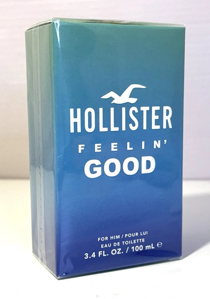 Hollister Feelin' Good for Him Eau de Toilette 3.4 oz / 100 ml Men's New Sealed EDT