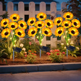 Solar Outdoor Lights Garden Decor, 3 Pack Solar Sunflower Lights, 18 Waterpro... Sunflower