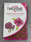 Heartfelt Creations Large Camelia Carnation Cling Stamps 3pc HCPC-3807 Made USA Carnation