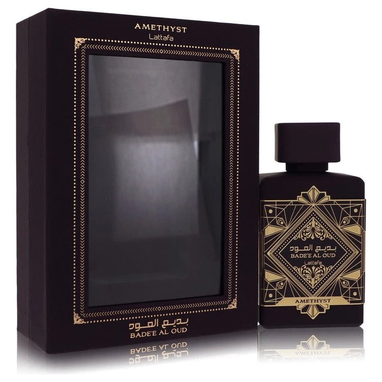 Amethyst Badee Al Oud by Lattafa Eau De Parfum Spray (Unisex) 3.4 oz EDP