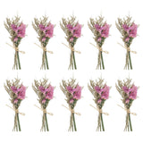 10 Pcs Mini Forget-me-not Dried Flower Bouquet Baby's Breath Boho Pink Dried Flower