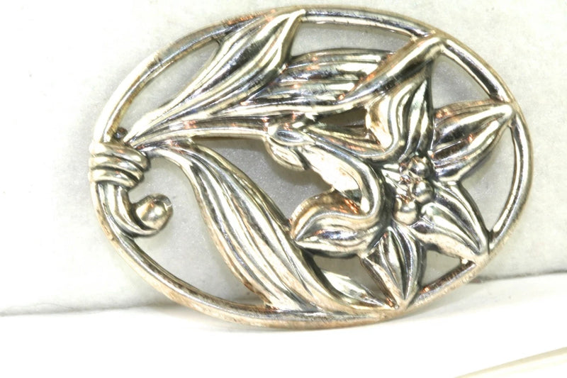 VTG DANECRAFT STERLING SILVER LILY FLOWER PIN Lily