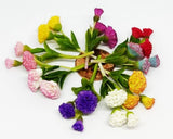 Dolls House Carnation Flowers Bunch Of 3 1:12 Scale Miniature Garden ML tumdee Carnation