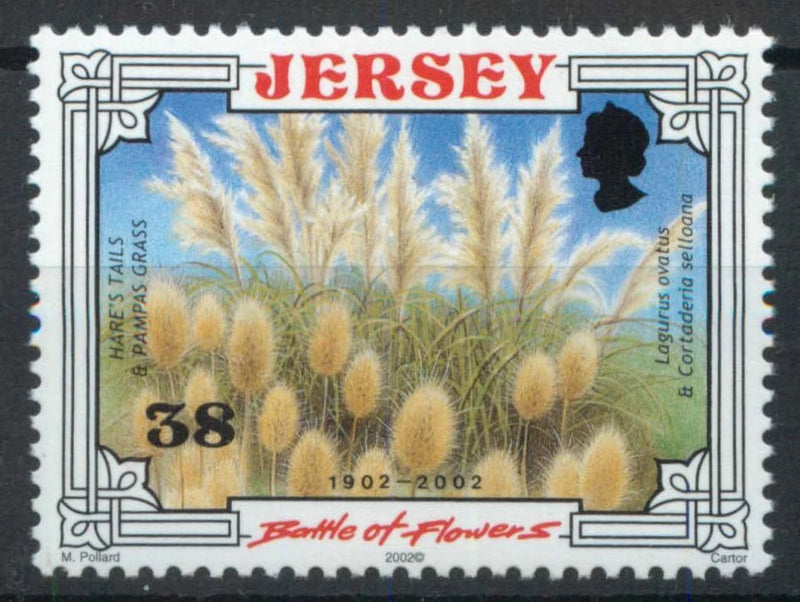 HareÕs Tails & Pampas Grass flowers Jersey 2002 MNH unmounted mint stamp A426 Pampas Grass