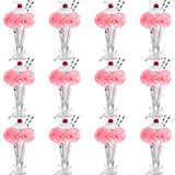 12 Sets Pink Carnations Artificial Flowers, 50's Theme Party Decorations Incl... Carnation