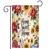 Home Sweet Home Garden Flag 12x18 Outdoor Yard Decor Sunflower Floral Farmhouse Sunflower