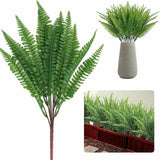 1-10pack Artificial Fake Boston Fern Plant Bushes Artificial Ferns Outdoor Decor Green Plant