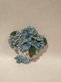 Marjolein Bastin Blue Floral Hydrangea Fridge And Metal Magnet 3" Hydrangea