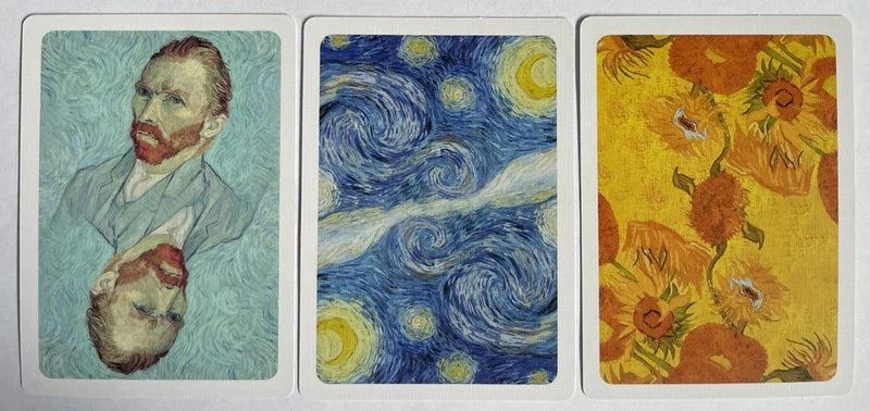 Van Gogh Famous Artist Portrait STARRY NIGHT Sunflowers Flowers Swap Cards Set Sunflower