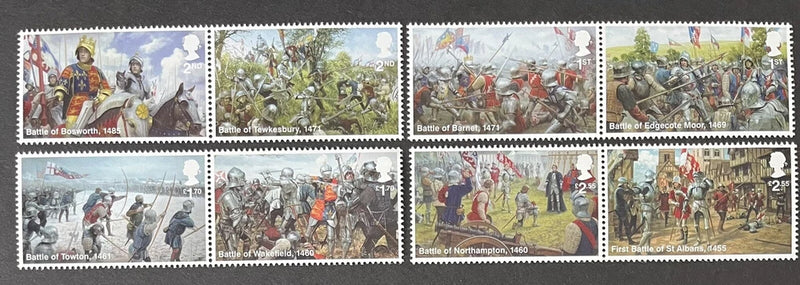 GB 2021 MNH WAR OF THE ROSES SET Roses