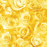 BENARTEX#"14510 33"YELLOW "FLOWERS OF FRIENDSHIP" BTY Flowering Plants