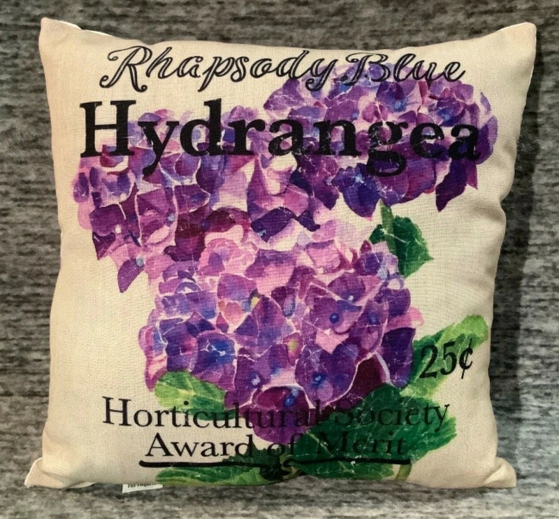 Pier 1 Imports Rhapsody Hydrangea Throw Decorative Pillow 16" x 16" NWT Hydrangea