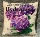 Pier 1 Imports Rhapsody Hydrangea Throw Decorative Pillow 16" x 16" NWT Hydrangea