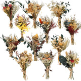 Layhit 12 Pack Boho Dried Flower Bouquet Mini Wedding Handmade Dry Flower Decor Dried Flower